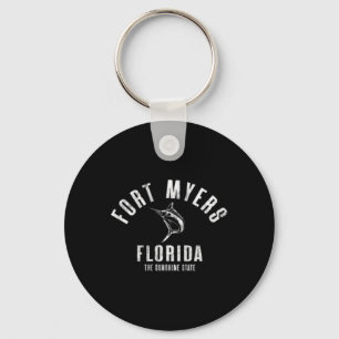 Fort Myers Florida Fl Retro Vintage Beach Front An Key Ring