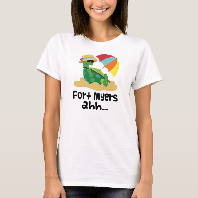 Fort Myers (Turtle on Beach) T-Shirt (Front)