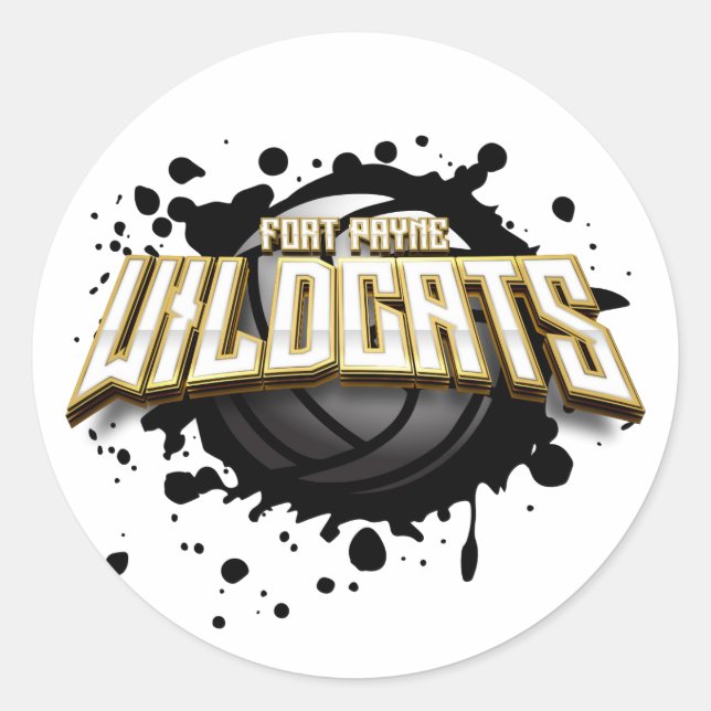 Fort Payne Wildcats Volleyball Stickers (Front)