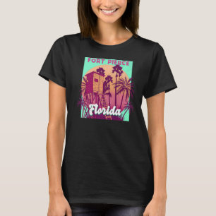 Fort Pierce FL Florida vintage retro ocean scene b T-Shirt