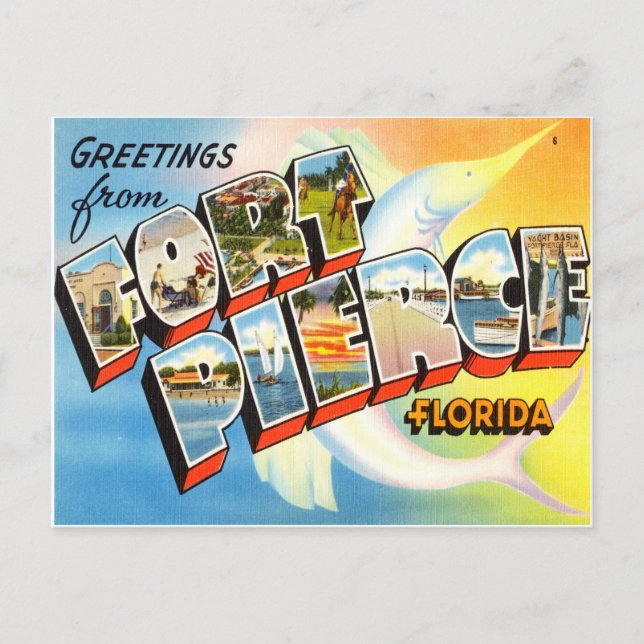 Fort Pierce Florida Postcard (Front)