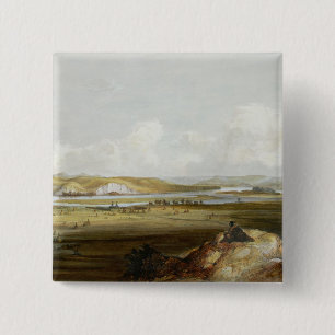 Fort Pierre on the Missouri, plate 10 from Volume 15 Cm Square Badge