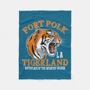 Fort polk tigerland vietnam war veteran infantry fleece blanket