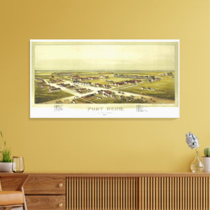 Fort Reno Oklahoma Territory 1891 Lithograph Canvas Print