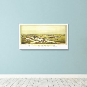Fort Reno Oklahoma Territory 1891 Lithograph Canvas Print