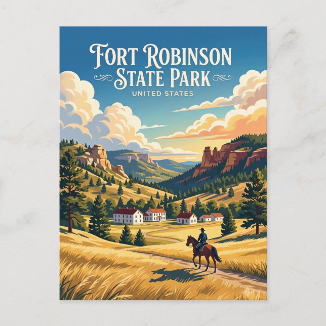 Fort Robinson State Park Nebraska Postcard (Front)