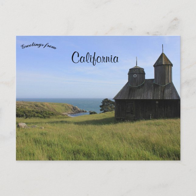 Fort Ross California Postcard (Front)