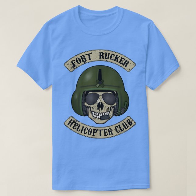 Fort Rucker Helicopter Club T  Pilot, Crew Chief T T-Shirt (Design Front)