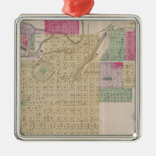 Fort Scott, Bourbon County, Kansas Metal Tree Decoration