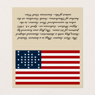 Fort Sumter Flag Business Card - "Tent Style Card"