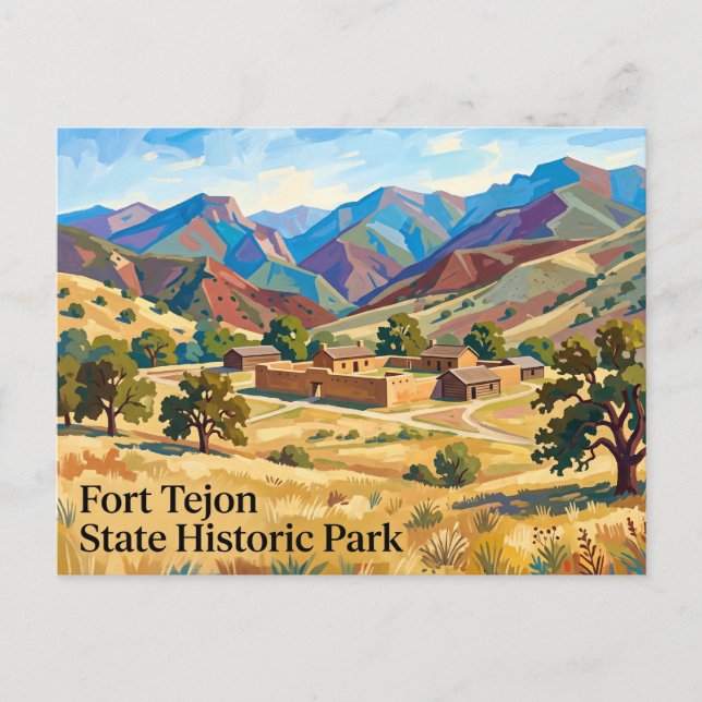 Fort Tejon State Historic Park California Postcard (Front)