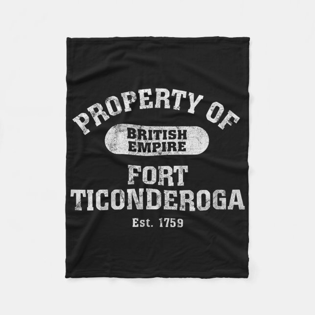 Fort Ticonderoga Carillon Lake Champlain Britain F Fleece Blanket (Front)