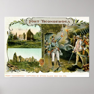 Fort Ticonderoga, Ethan Allen NY 1907 Vintage Poster
