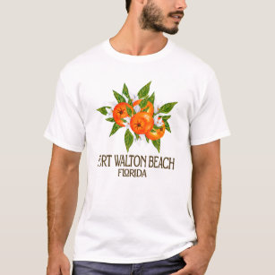 Fort Walton Beach Florida FL Vintage Oranges Bloss T-Shirt