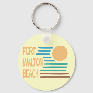 Fort Walton Beach geometric design Key Ring