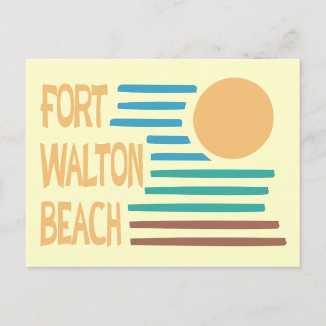 Fort Walton Beach geometric design Postcard (Front)