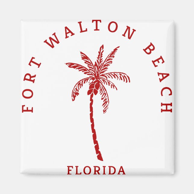 Fort Walton Beach Palm Tree Magnet (Front)