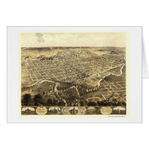 Fort Wayne, IN Panoramic Map - 1868
