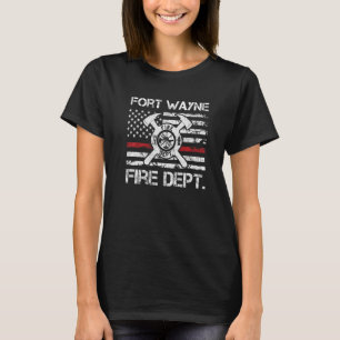 Fort Wayne Indiana Fire Department Thin Red Line F T-Shirt