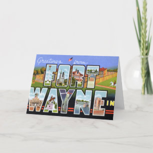 Fort Wayne Indiana Large Letter Greetings Card