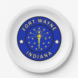 Fort Wayne Indiana Paper Plate