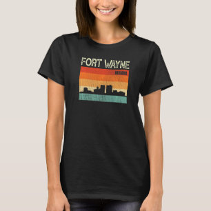 Fort Wayne Indiana Town Skyline T-Shirt
