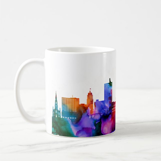 Fort Wayne Skyline Coffee Mug (Left)