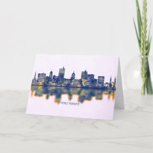 Fort Wayne Skyline Holiday Card