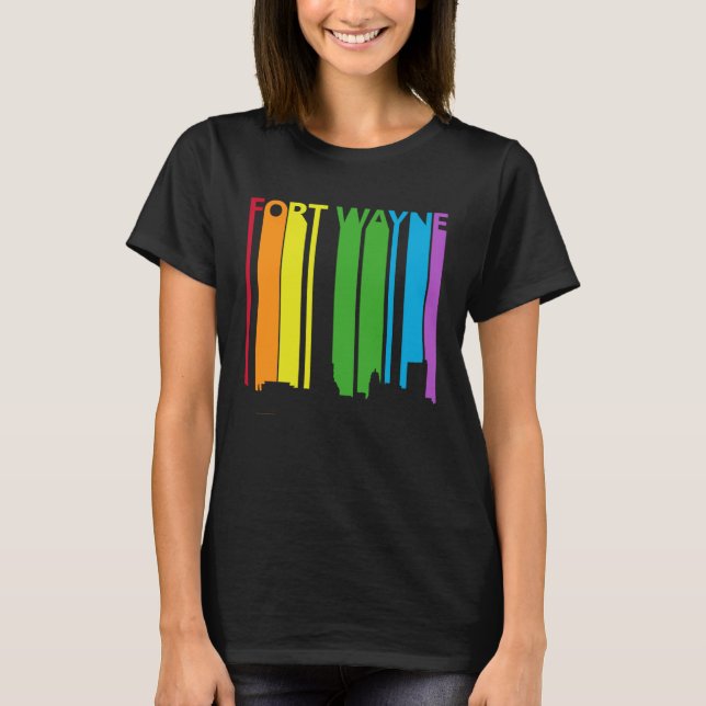 Fort Wayne Skyline LGBT Pride T-Shirt (Front)