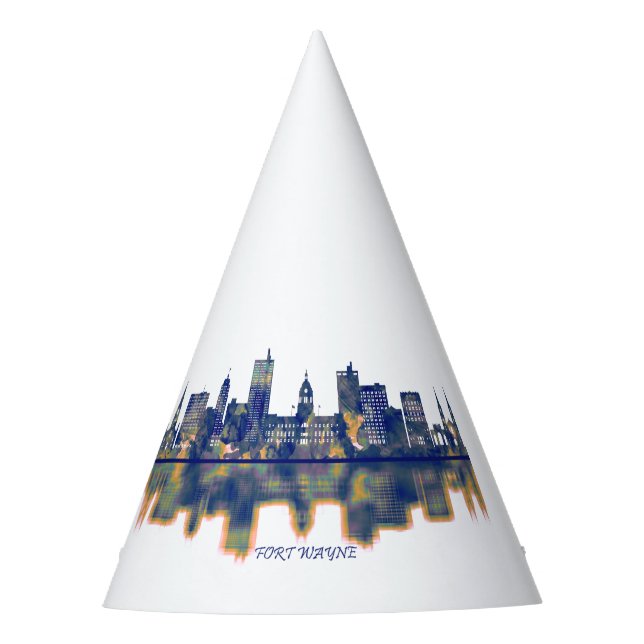 Fort Wayne Skyline Party Hat (Front)