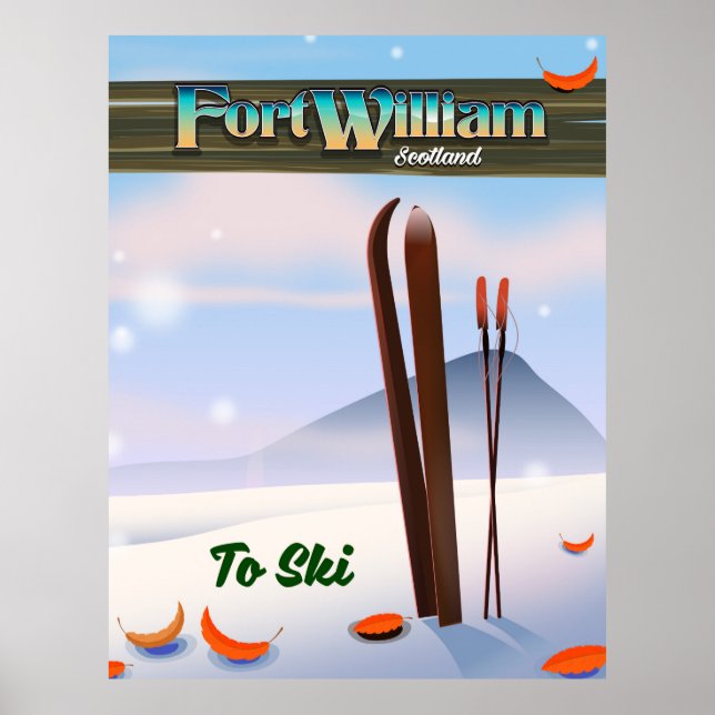 Fort William Scotland ski. Poster (Front)