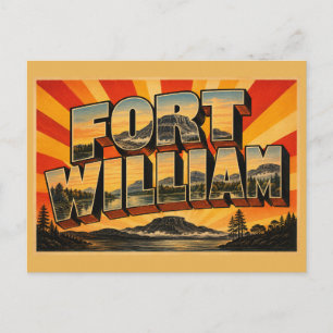 Fort William Scotland Vintage Travel Art Postcard