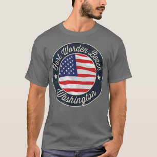 Fort Worden Beach - Patriotic Washington Souvenir T-Shirt