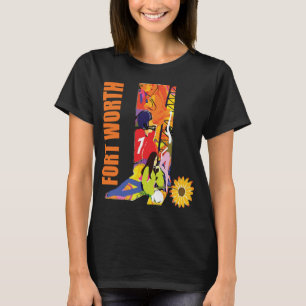 Fort Worth Cowgirl Retro Orange Travel T-Shirt