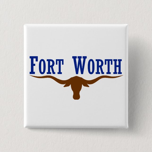 Fort Worth Flag 15 Cm Square Badge (Front)