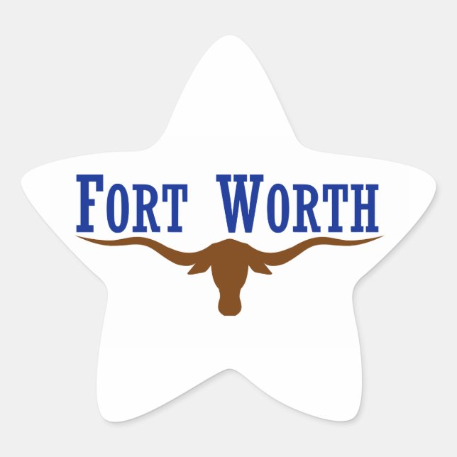 Fort Worth Flag Star Sticker (Front)