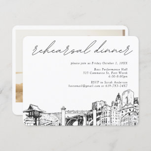 Fort Worth Rehearsal Dinner Invite Enclosure Card