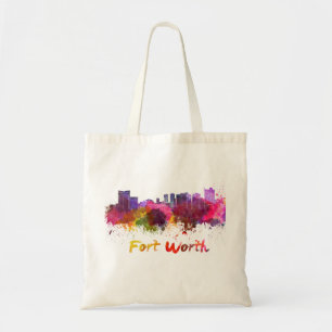 Fort Worth skyline in watercolor Tote Bag