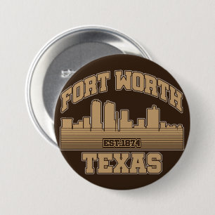 Fort Worth,Texas 7.5 Cm Round Badge