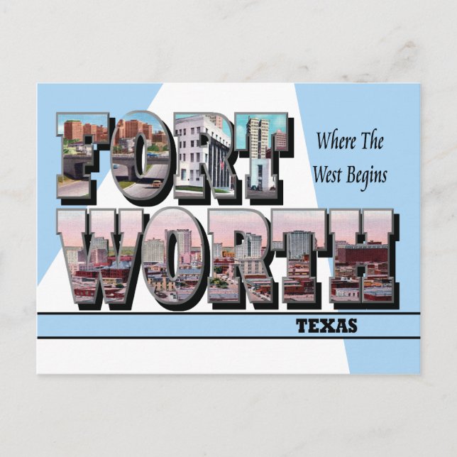 Fort Worth Texas Large Letter Postcard (Front)