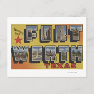 Fort Worth, Texas - Large Letter Scenes Postcard