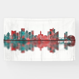 Fort Worth Texas Skyline Banner
