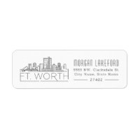 Fort Worth, Texas Stylised Skyline |