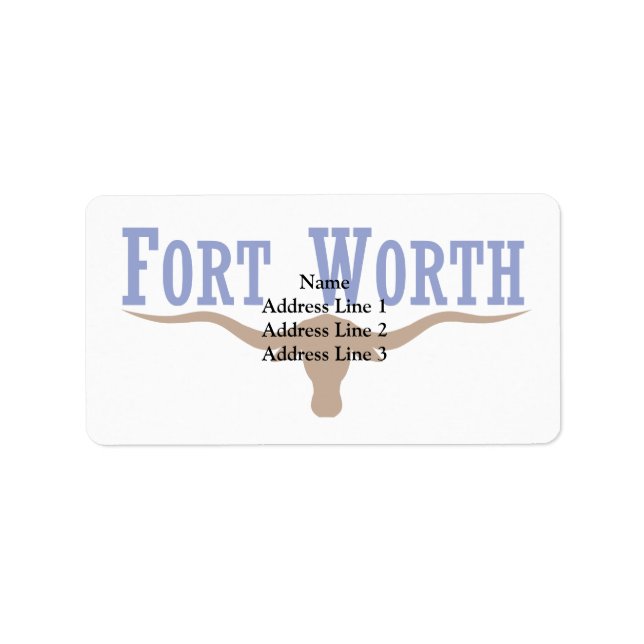 Fort Worth, Texas, United States Label (Front)