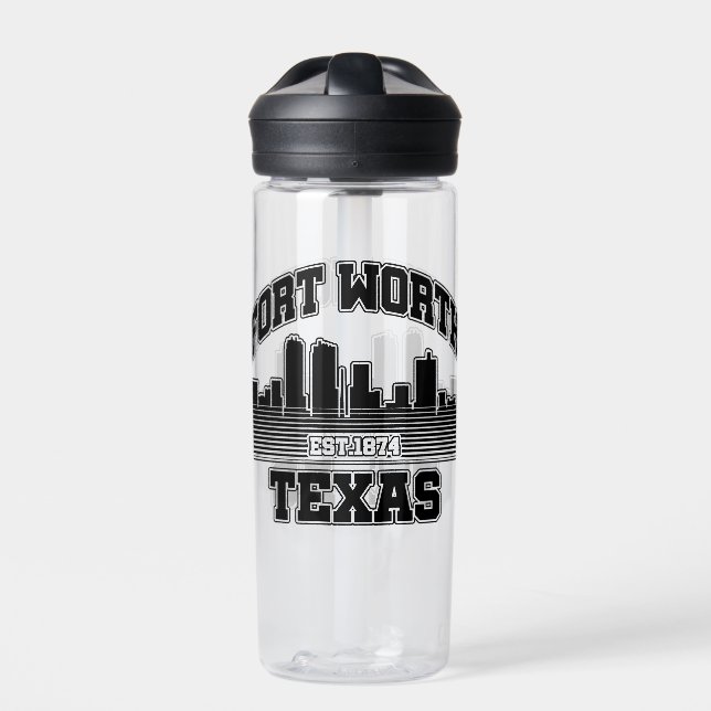 Fort Worth,Texas Water Bottle (Front)