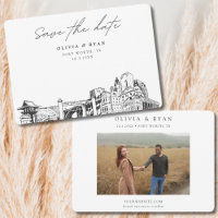 Fort Worth Wedding Skyline Save the Date