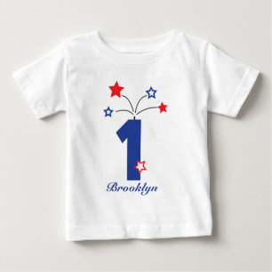 Forth of July First Birthday Outfit Baby T-Shirt