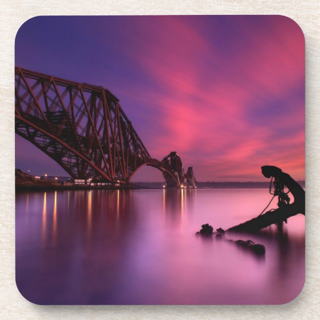 Forth Rail Bridge At Sunset | Scotland Coaster (Front)