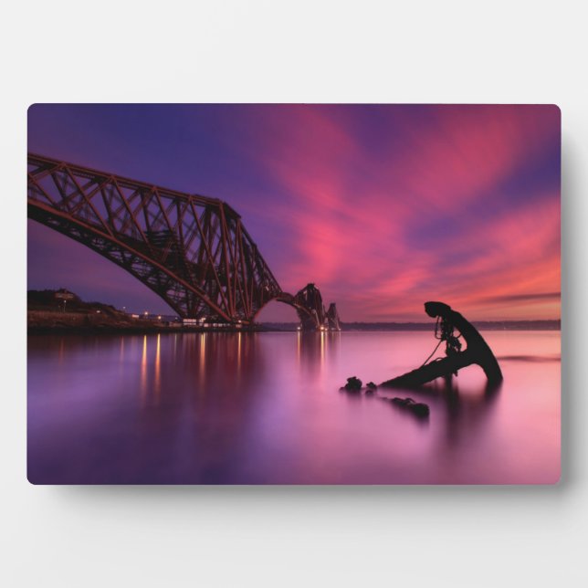 Forth Rail Bridge At Sunset | Scotland Plaque (Front)