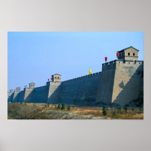 Fortification of the old city of Pingyao - China Poster